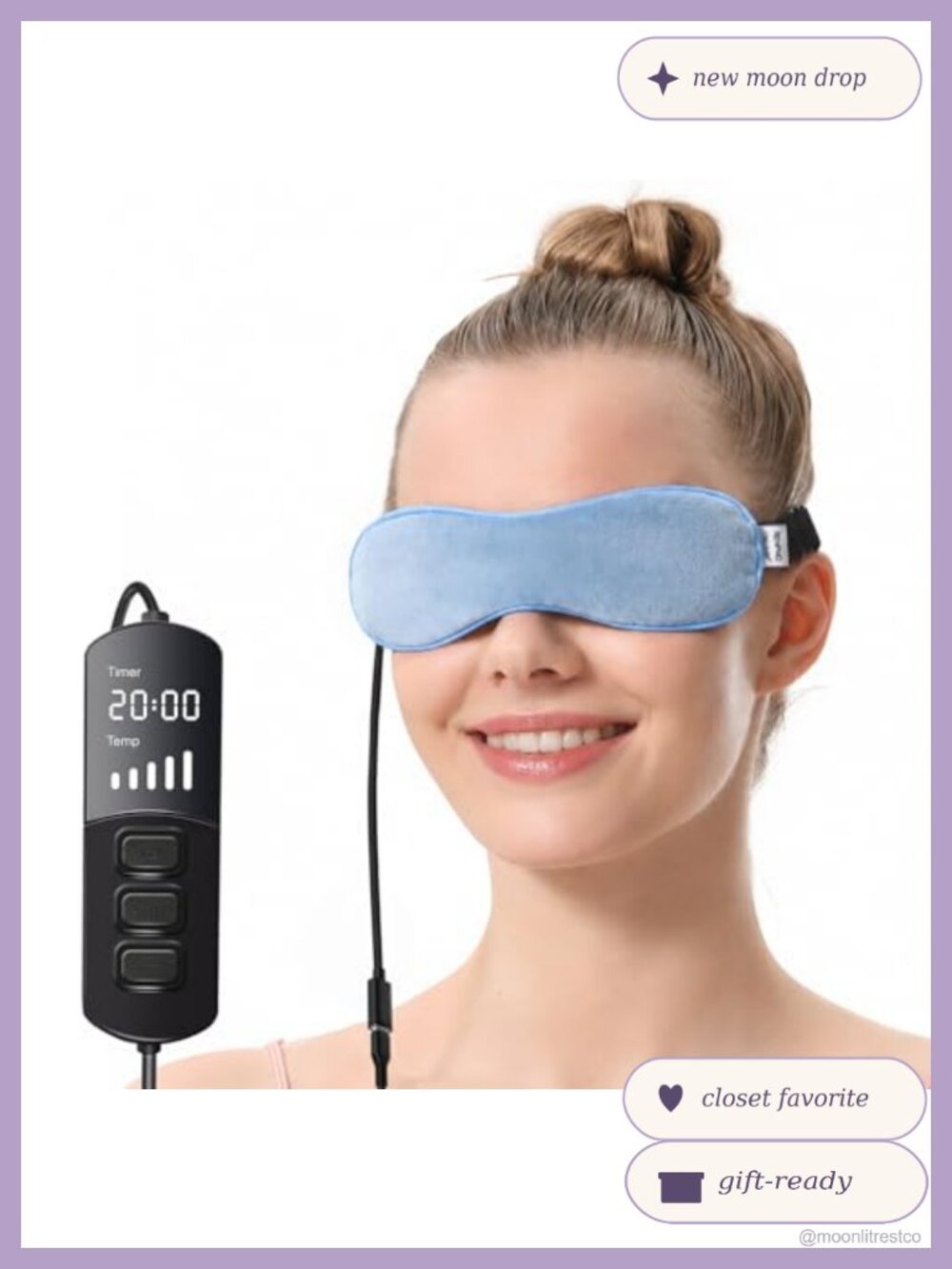 Heated Eye Mask Flaxseed USB Warm Compress Dry Eye Treatment Adjustable